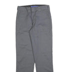 DICKIES Mens Grey Slim Straight Trousers Cotton Blend W28 L28 Workwear Casual