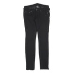 TRUE RELIGION Womens Black Slim Skinny Zip Polyester Blend Trousers W25 L28