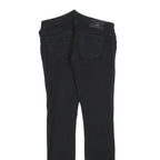 TRUE RELIGION Womens Black Slim Skinny Zip Polyester Blend Trousers W25 L28