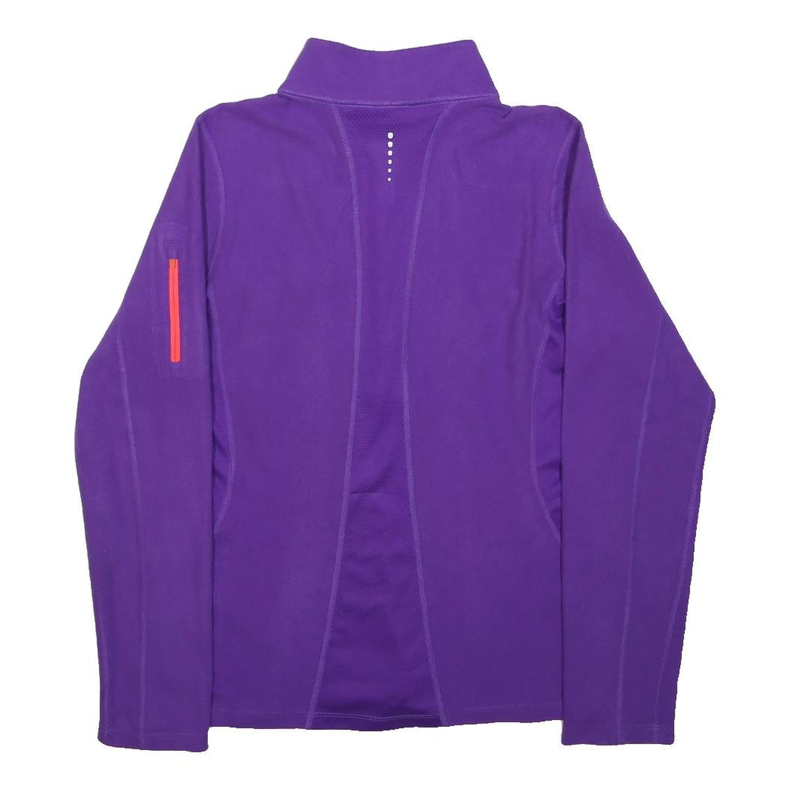 THE NORTH FACE Womens Purple Pullover Plain 1/4 Zip Polyester M Outdoor