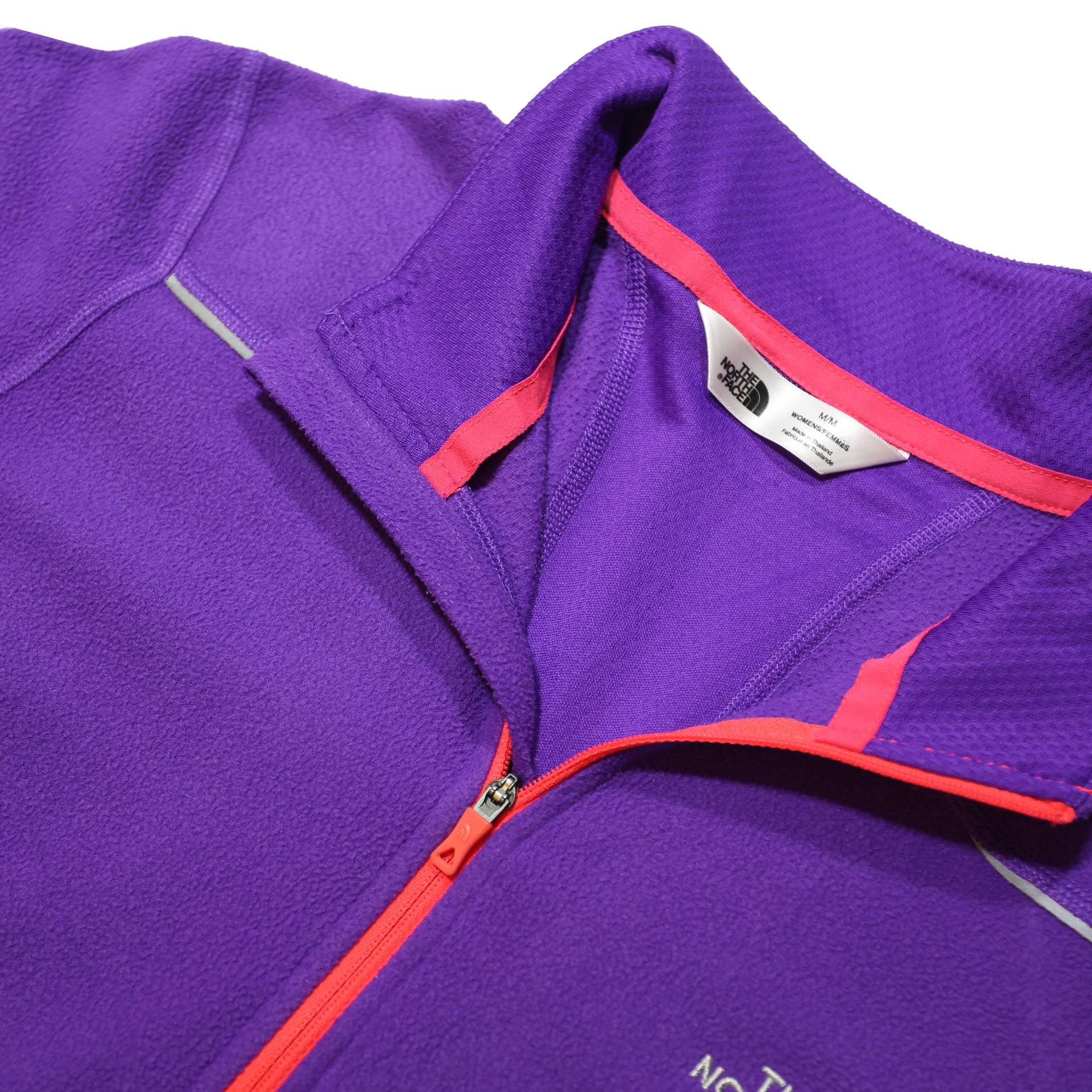 THE NORTH FACE Womens Purple Pullover Plain 1/4 Zip Polyester M Outdoor