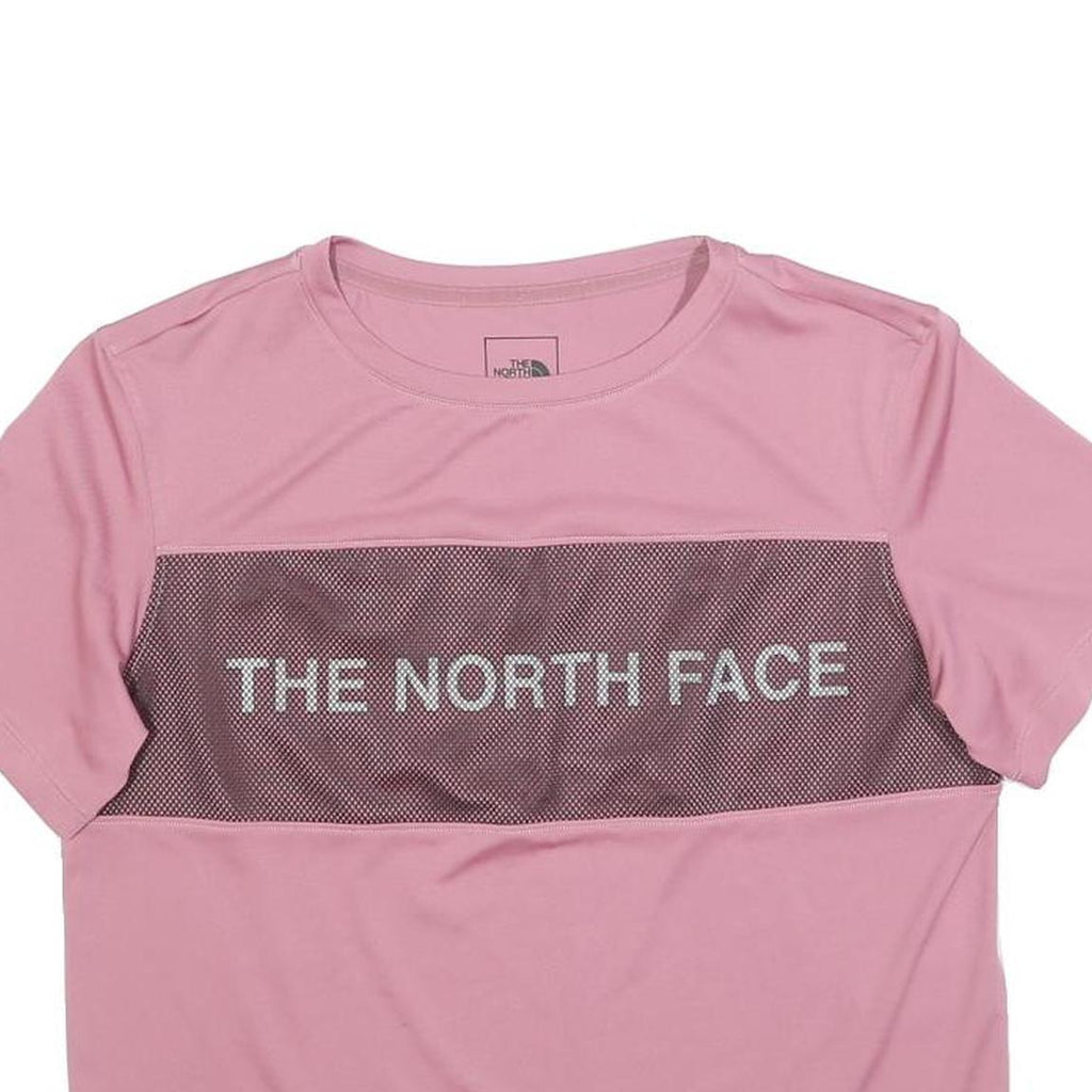 THE NORTH FACE Womens Pink Graphic T-Shirt S Short Sleeve Crew Neck Sports