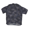 PIERRE CARDIN Mens Navy Blue & Grey Pattern Rayon Shirt XL Casual Summer Wear