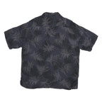 PIERRE CARDIN Mens Navy Blue & Grey Pattern Rayon Shirt XL Casual Summer Wear