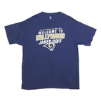 NFL Mens Blue Welcome To Hollywood Jared Goff Graphic T-Shirt XL Crew Neck Short