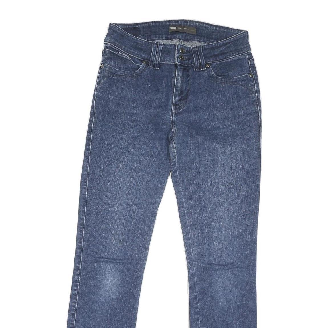 LEVI'S Womens Regular Blue Denim Straight Fit Jeans W28 L29 Classic Zip