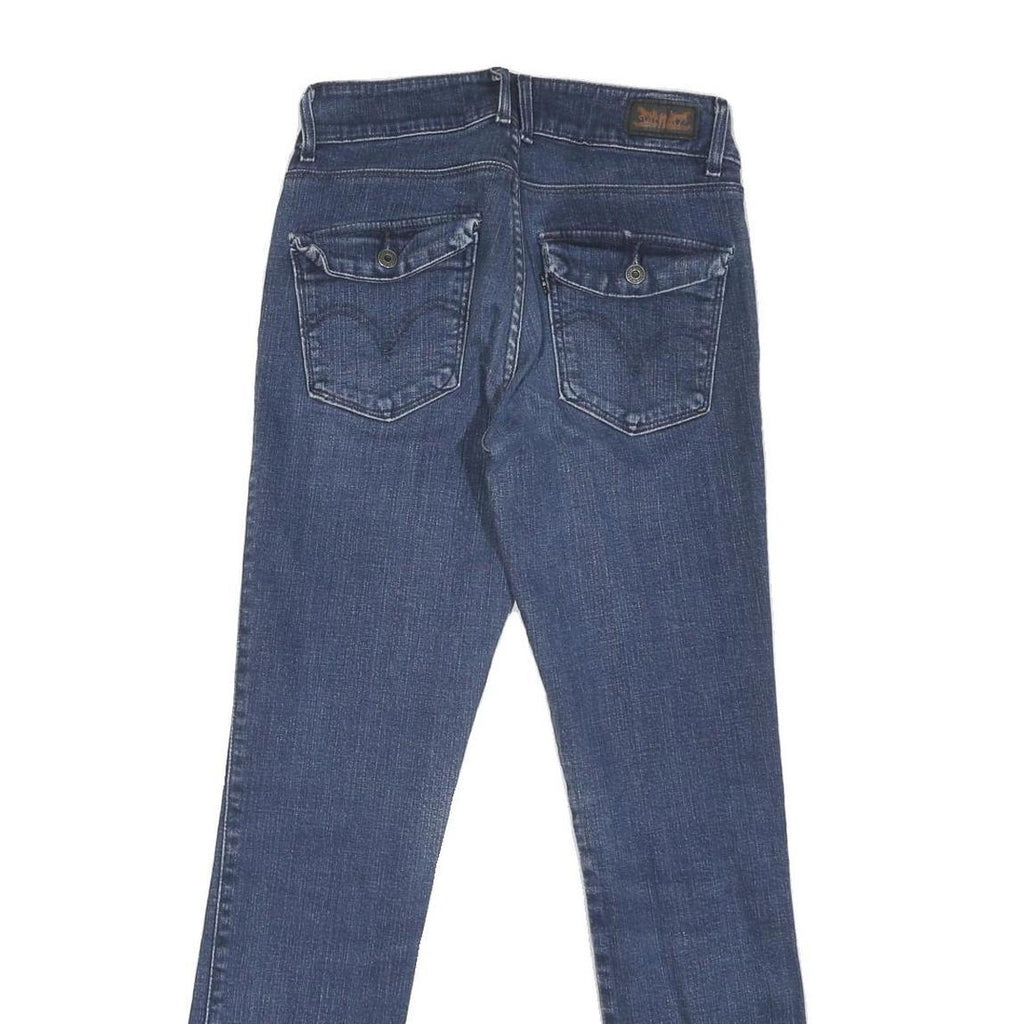 LEVI'S Womens Regular Blue Denim Straight Fit Jeans W28 L29 Classic Zip