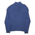 POLO RALPH LAUREN Mens Blue Plain Pullover Crew Neck Basic Knit L Cotton Jumper