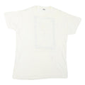 Mens White Graphic T-Shirt XL Short Sleeve Round Neck Shear Artistry Print