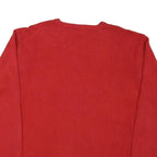 POLO RALPH LAUREN Mens Red Plain Jumper Crew Neck Basic Knit L Cotton Blend