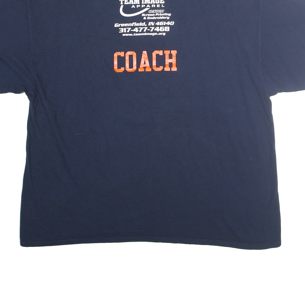 GILDEN Mens Navy Blue Tigers Baseball Graphic T-Shirt 2XL Short Sleeve Crew Neck