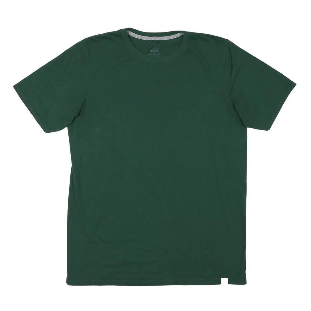 RUSSELL ATHLETIC Mens Green Cotton Blend T-Shirt M Short Sleeve Crew Neck Plain