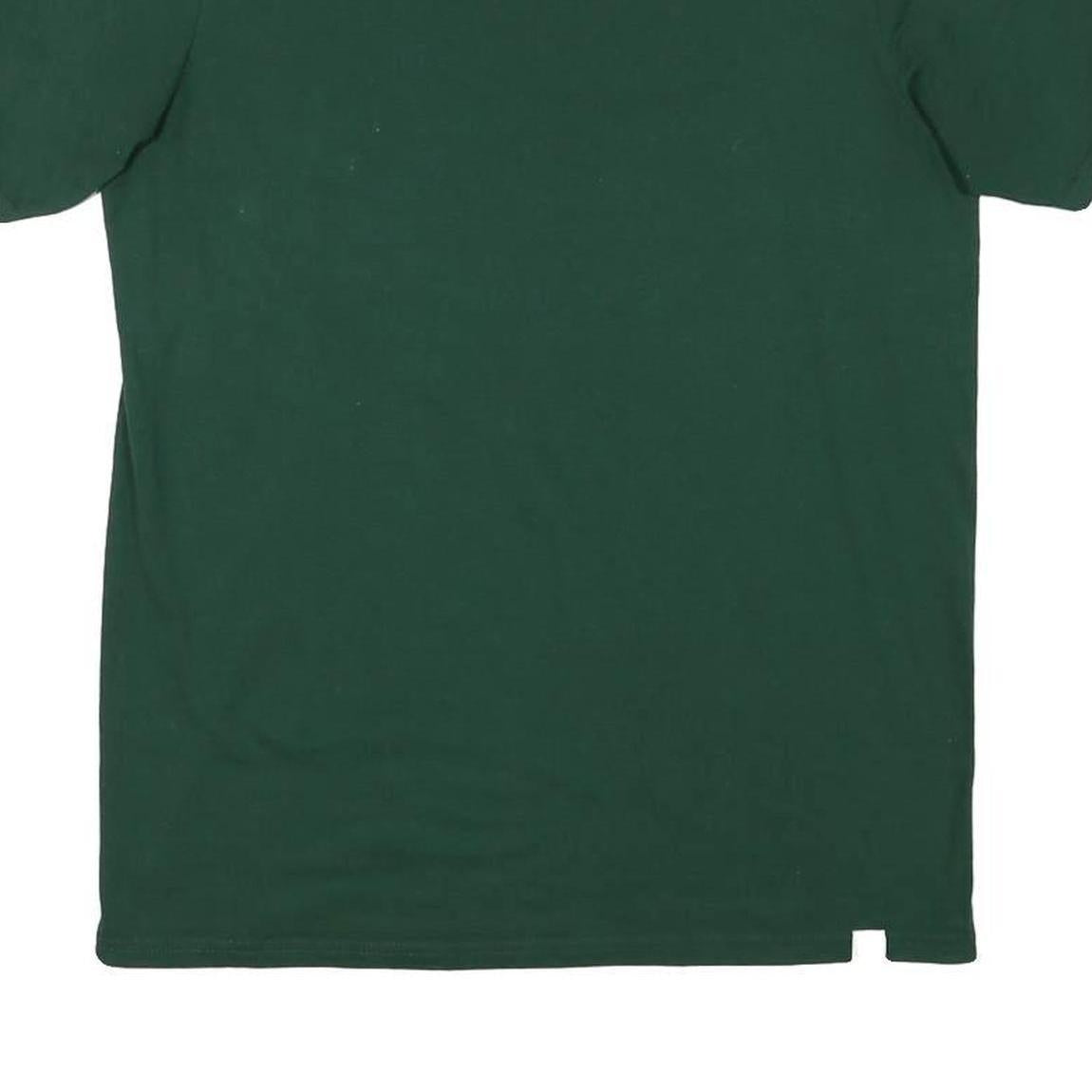 RUSSELL ATHLETIC Mens Green Cotton Blend T-Shirt M Short Sleeve Crew Neck Plain