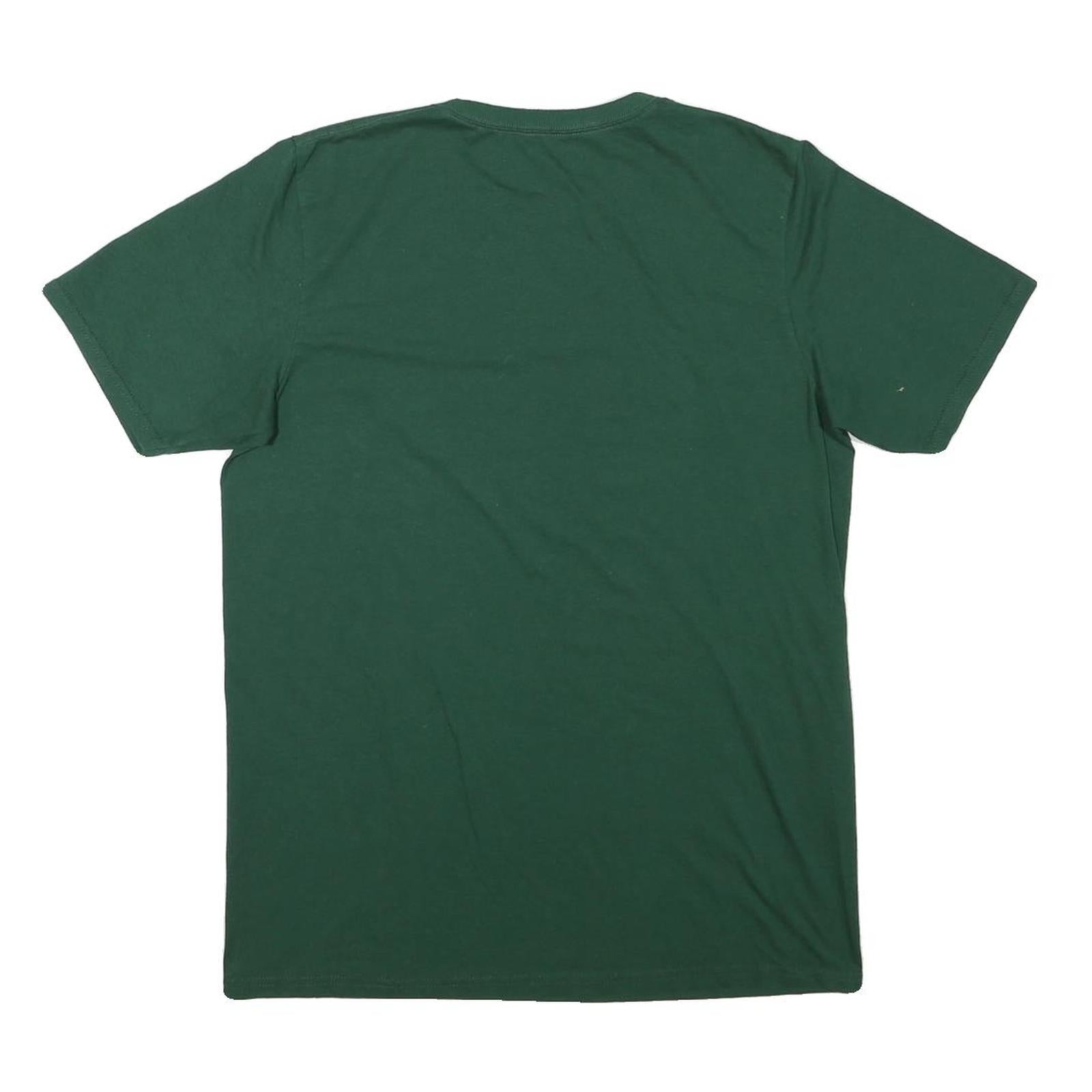 RUSSELL ATHLETIC Mens Green Cotton Blend T-Shirt M Short Sleeve Crew Neck Plain