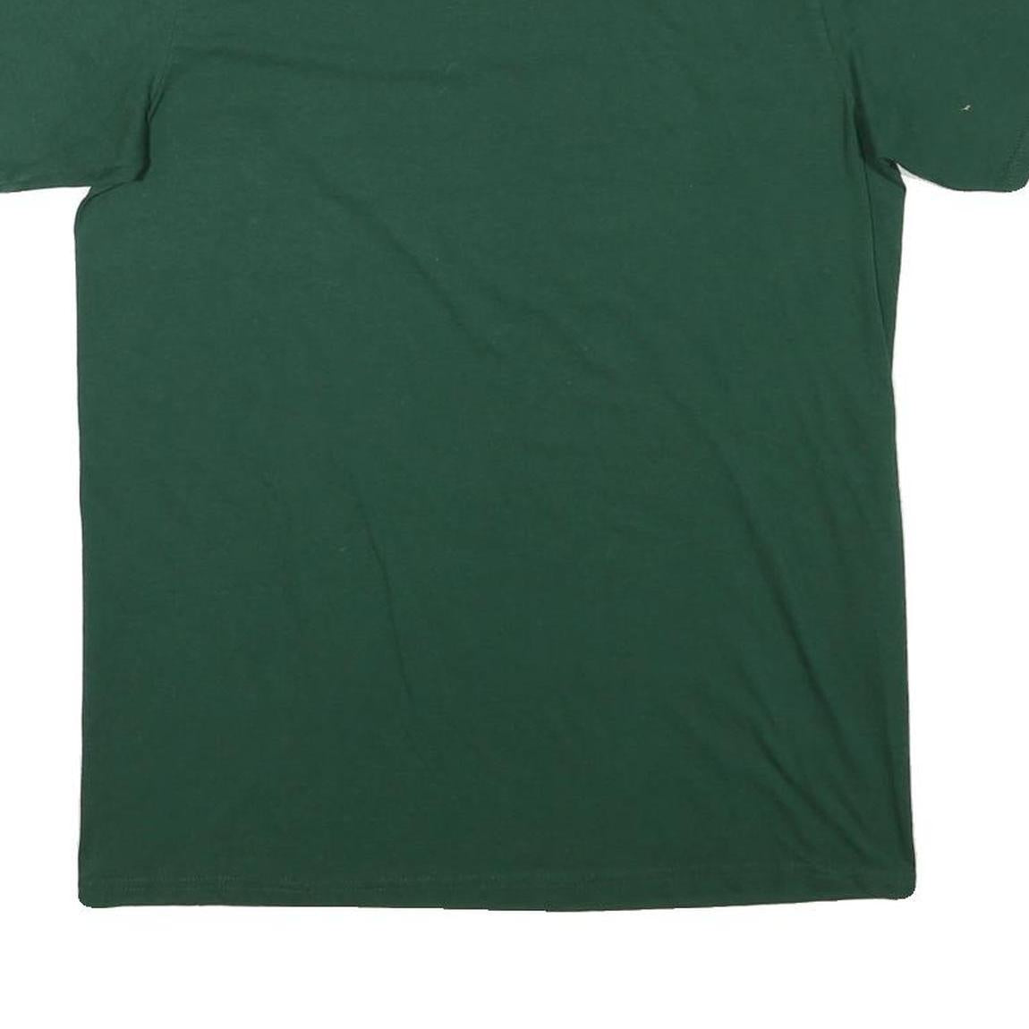 RUSSELL ATHLETIC Mens Green Cotton Blend T-Shirt M Short Sleeve Crew Neck Plain