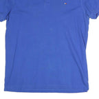 TOMMY HILFIGER Mens Blue Slim Fit Short Sleeve Polo Shirt L Cotton Classic
