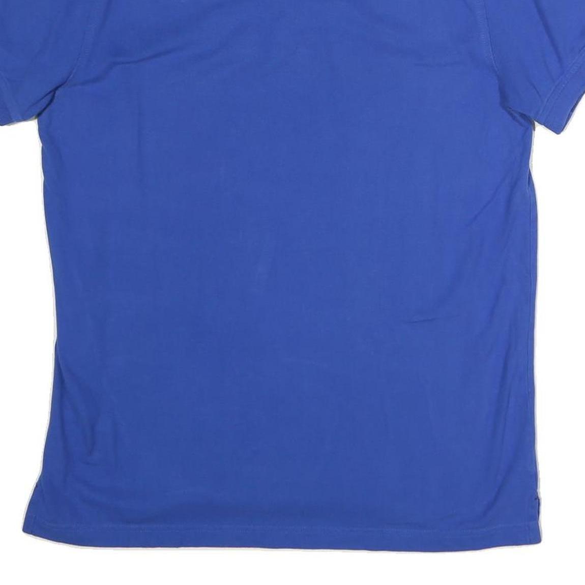 TOMMY HILFIGER Mens Blue Slim Fit Short Sleeve Polo Shirt L Cotton Classic