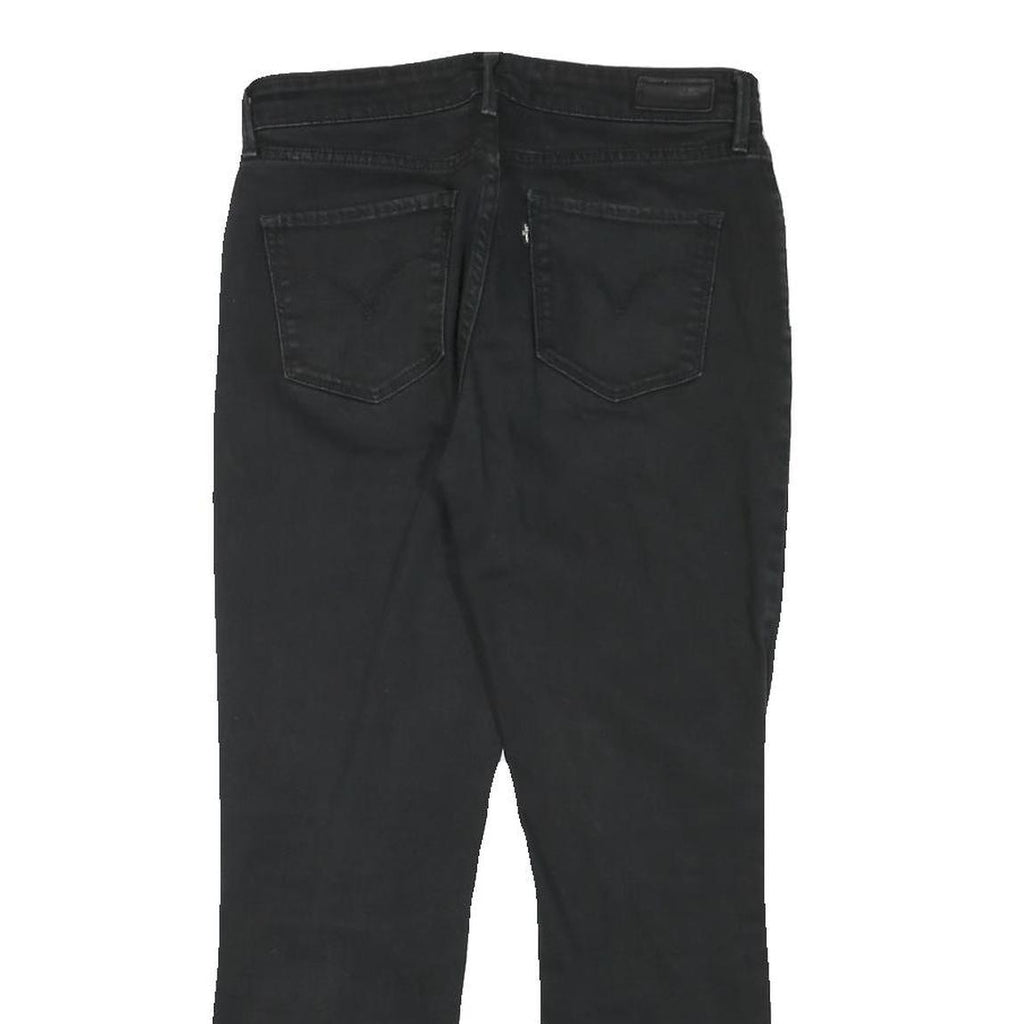 LEVI'S Womens Regular Black Denim Jeans W28 L25 Zip Closure Classic Fit