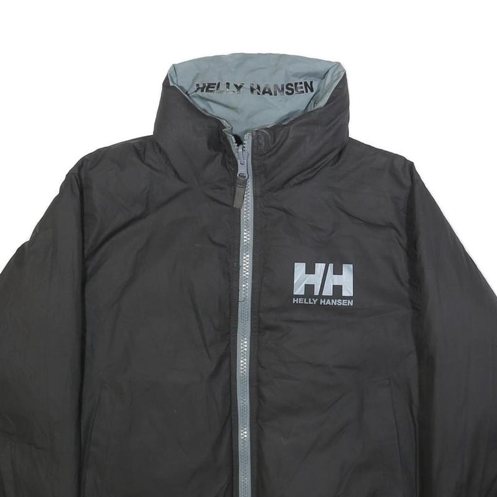 HELLY HANSEN Womens Black & Light Blue Reversible Polyester Zip Jacket XS