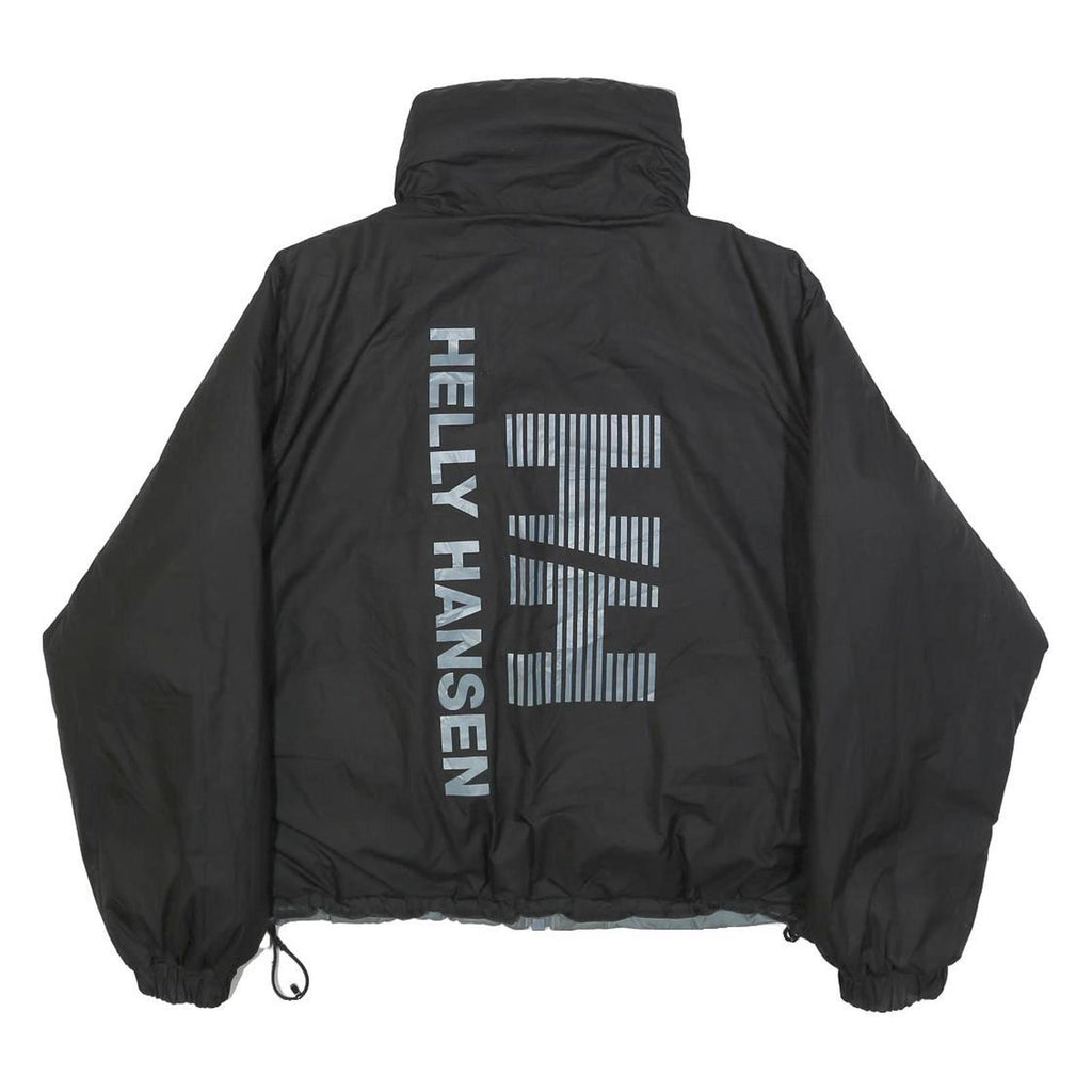 HELLY HANSEN Womens Black & Light Blue Reversible Polyester Zip Jacket XS
