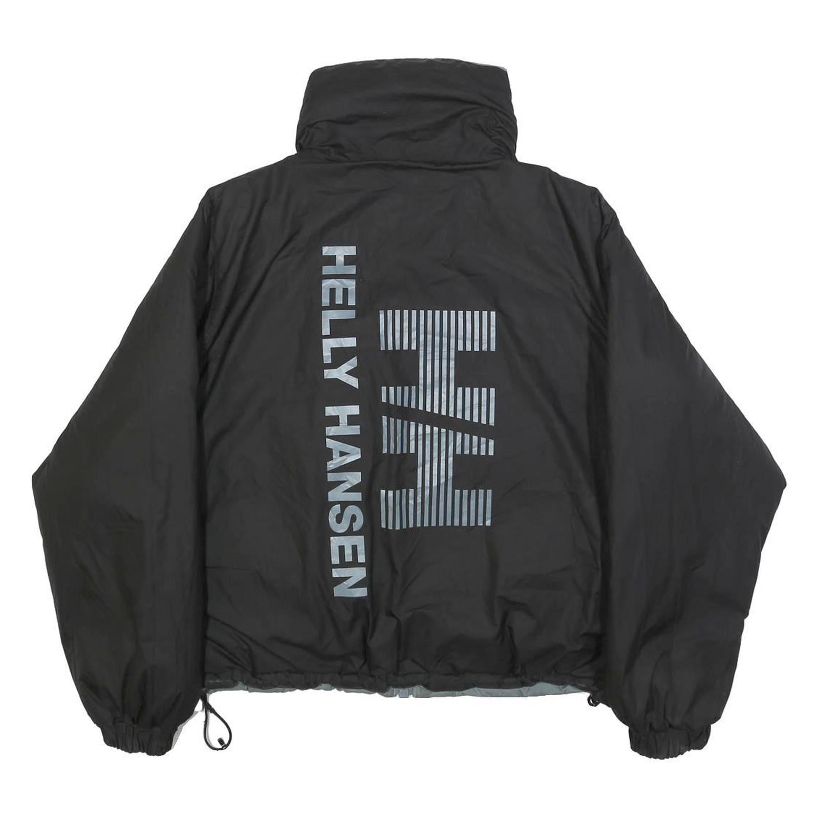 HELLY HANSEN Womens Black & Light Blue Reversible Polyester Zip Jacket XS