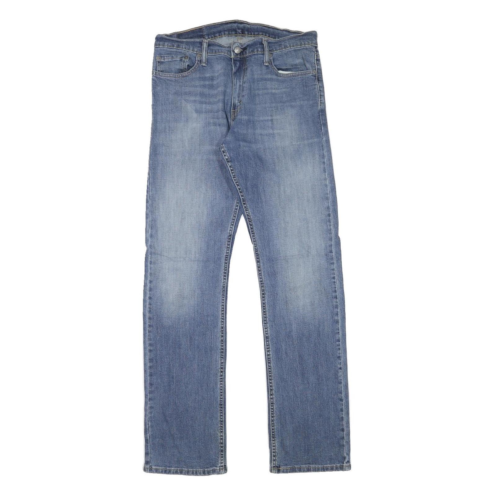 LEVI'S Mens Slim Blue Denim Medium Wash Jeans W31 L33 Classic Cotton Blend Zip