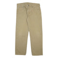 LEVI'S Mens Cotton Beige Regular Straight Trousers W36 L32 Classic Fit Comfort