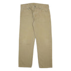 LEVI'S Mens Cotton Beige Regular Straight Trousers W36 L32 Classic Fit Comfort