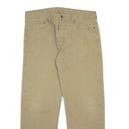 LEVI'S Mens Cotton Beige Regular Straight Trousers W36 L32 Classic Fit Comfort