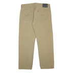 LEVI'S Mens Cotton Beige Regular Straight Trousers W36 L32 Classic Fit Comfort