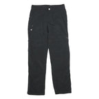 COLUMBIA Womens Black Regular Fit Straight Leg Trousers W30 L32 Outdoor Zip