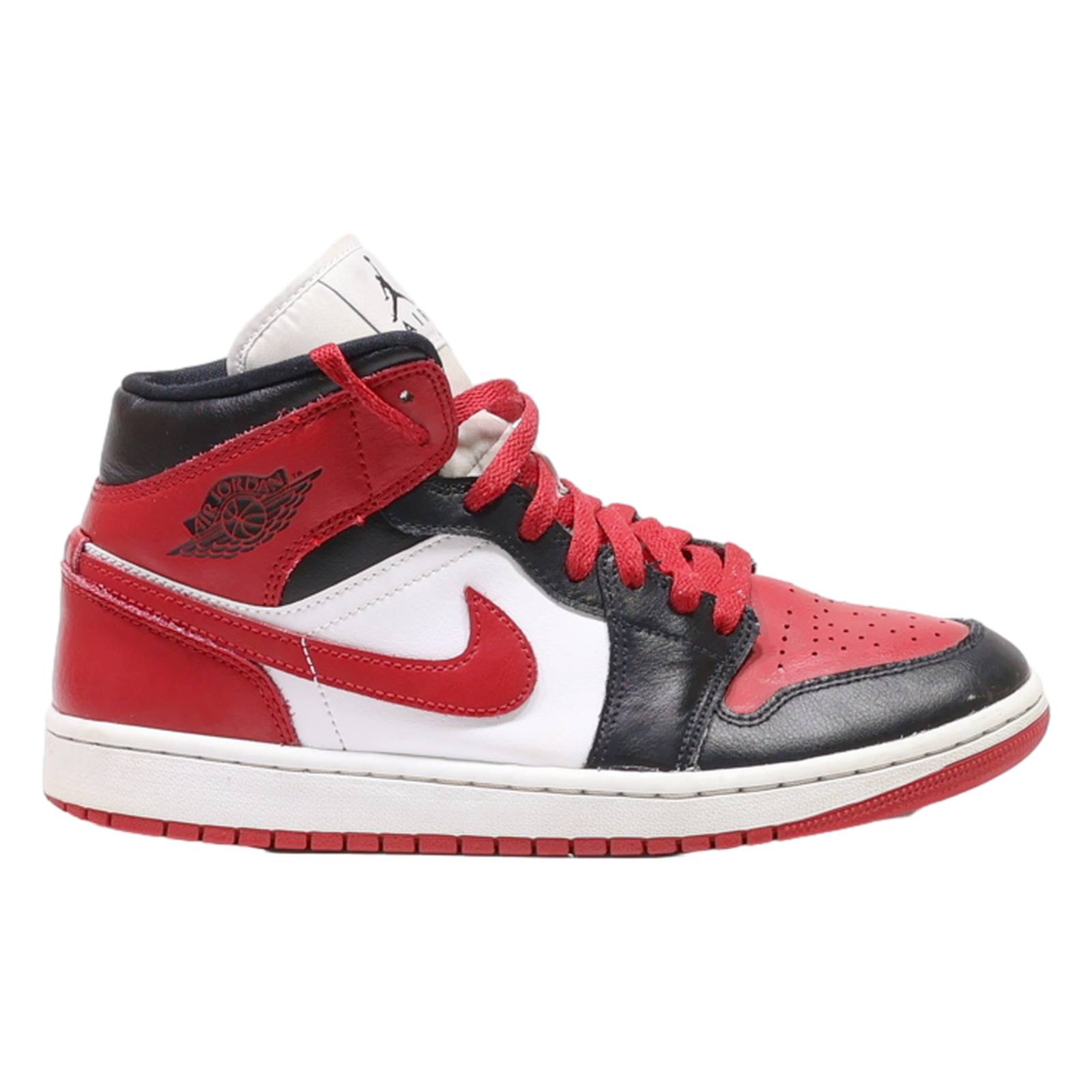 AIR JORDAN High Top Trainers Red Synthetic Womens UK 7
