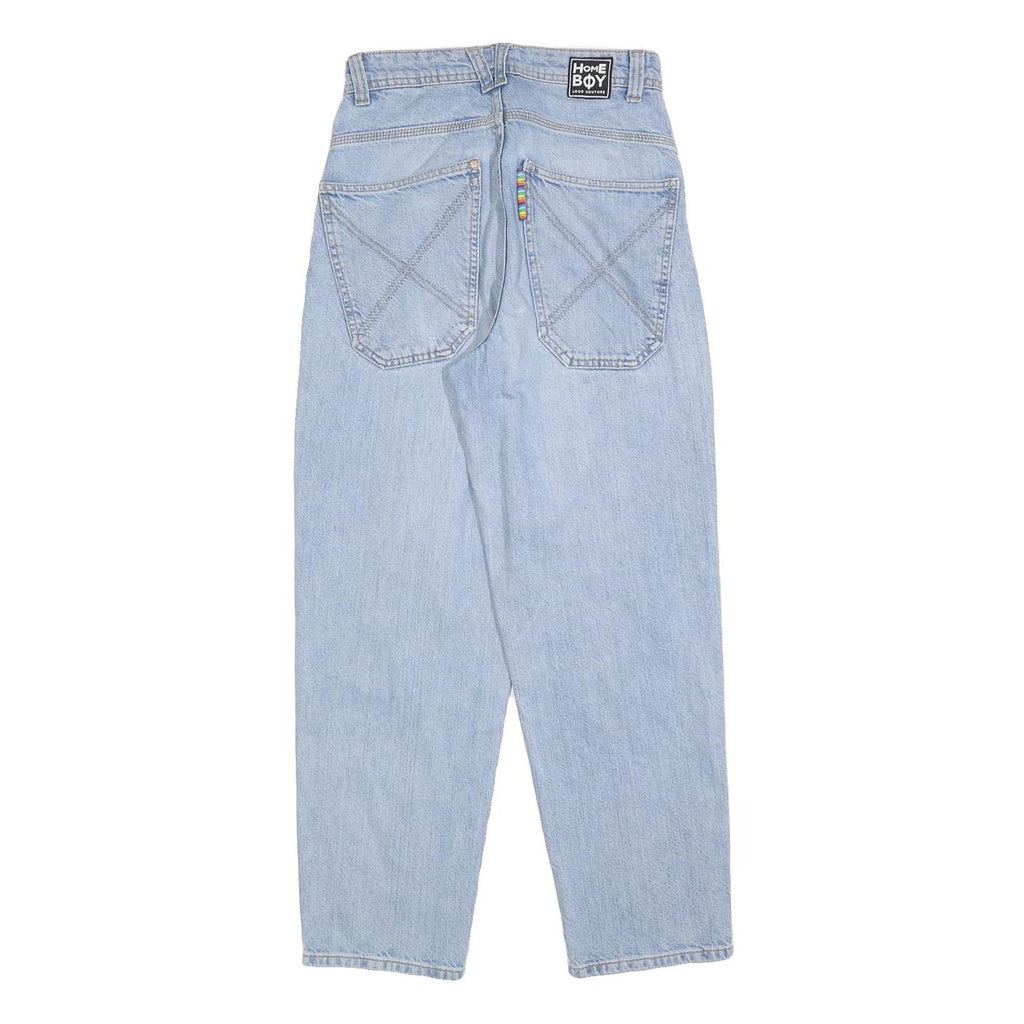 HOME BOY Womens Relaxed Light Blue Denim Jeans W26 L27 Original Baggy Pants