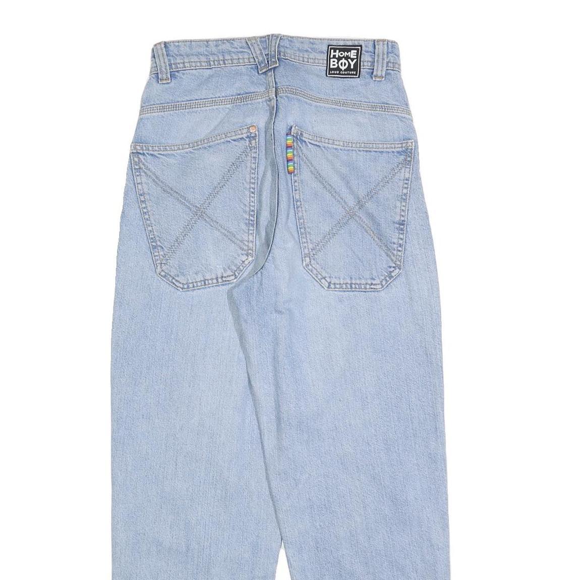 HOME BOY Womens Relaxed Light Blue Denim Jeans W26 L27 Original Baggy Pants