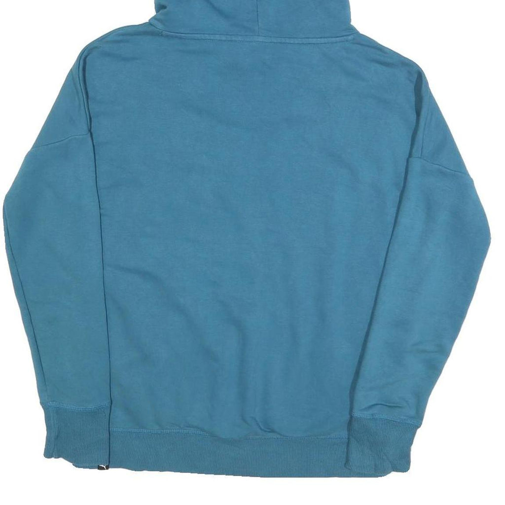PUMA Womens Blue Hoodie UK 12 Cotton Blend Pullover Casual Sweatshirt