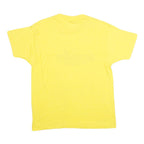 SCREEN STARS Mens Yellow Cotton Blend Regular Fit L Short Sleeve Crew Neck