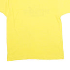 SCREEN STARS Mens Yellow Cotton Blend Regular Fit L Short Sleeve Crew Neck