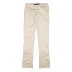 MISS SIXTY Womens Slim Cream Trousers W28 L33 Zip Closure Polyester Blend