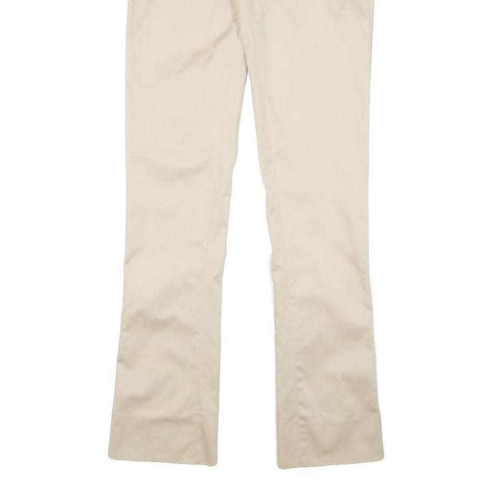 MISS SIXTY Womens Slim Cream Trousers W28 L33 Zip Closure Polyester Blend