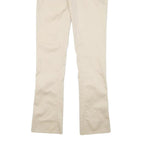 MISS SIXTY Womens Slim Cream Trousers W28 L33 Zip Closure Polyester Blend