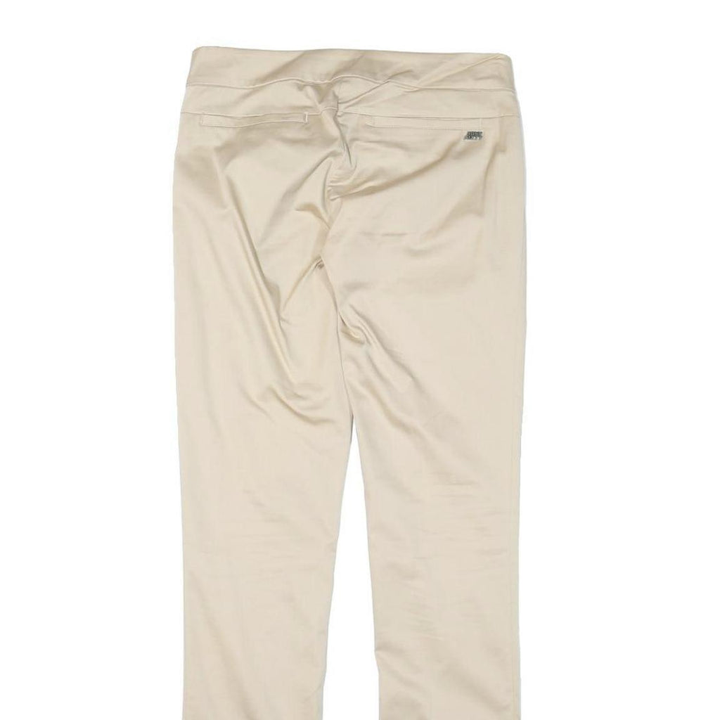 MISS SIXTY Womens Slim Cream Trousers W28 L33 Zip Closure Polyester Blend