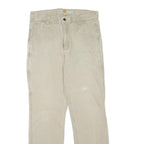CARHARTT Mens Cotton Blend Beige Regular Fit Straight Leg Trousers W34 L34