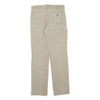 CARHARTT Mens Cotton Blend Beige Regular Fit Straight Leg Trousers W34 L34