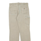 CARHARTT Mens Cotton Blend Beige Regular Fit Straight Leg Trousers W34 L34