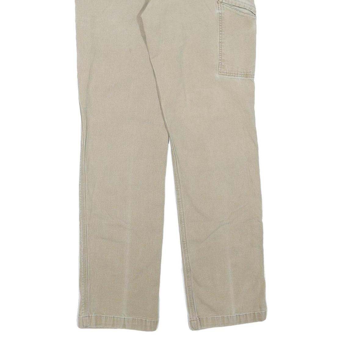 CARHARTT Mens Cotton Blend Beige Regular Fit Straight Leg Trousers W34 L34