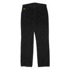 MAVERICK Mens Black Regular Straight Denim Cotton Blend Zip W32 L32 Classic