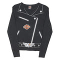 HARLEY DAVIDSON Womens Black Graphic Long Sleeve Crew Neck T-Shirt M