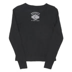 HARLEY DAVIDSON Womens Black Graphic Long Sleeve Crew Neck T-Shirt M
