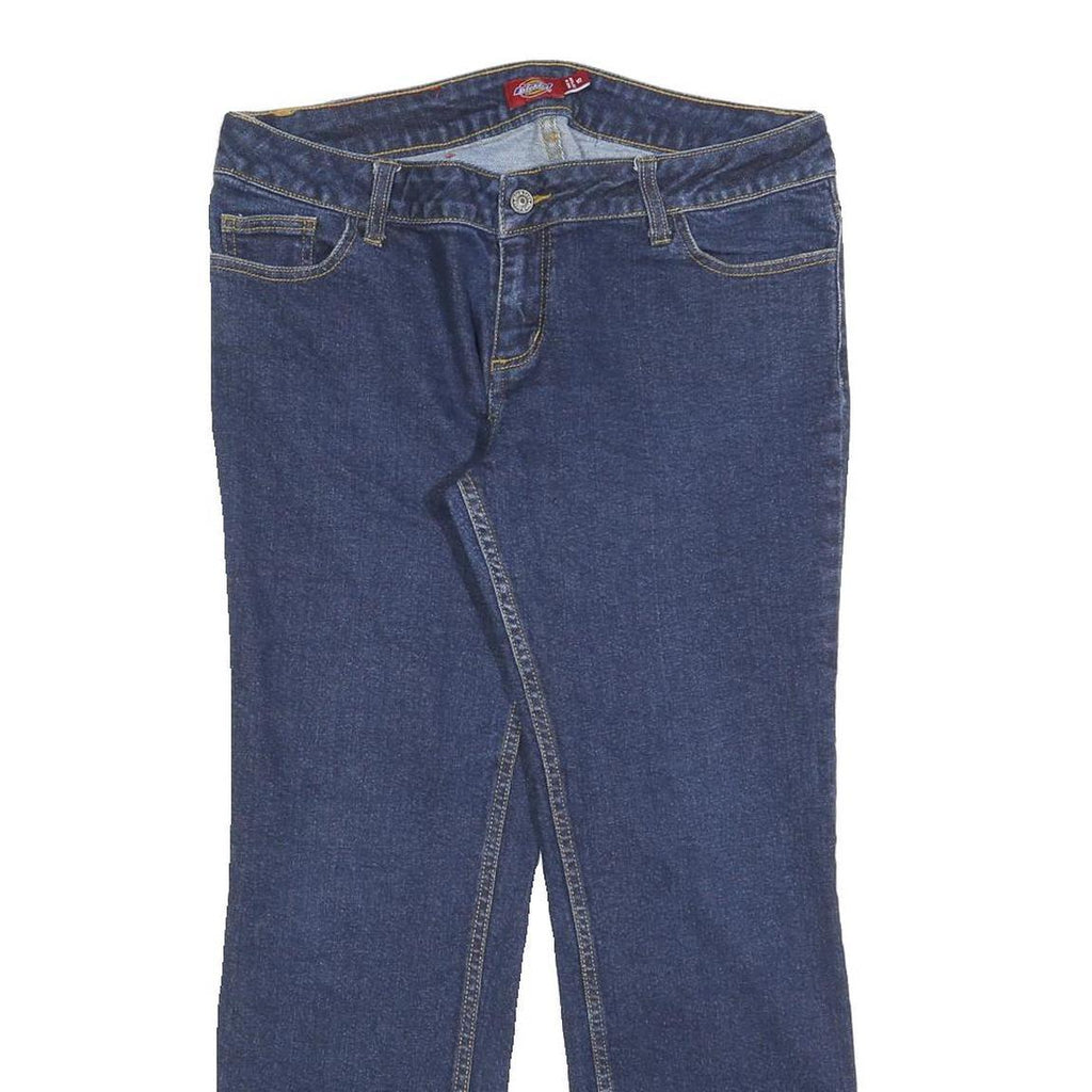 DICKIES Womens Regular Fit Denim Blue Jeans W32 L27 Zip Closure Classic Comfort