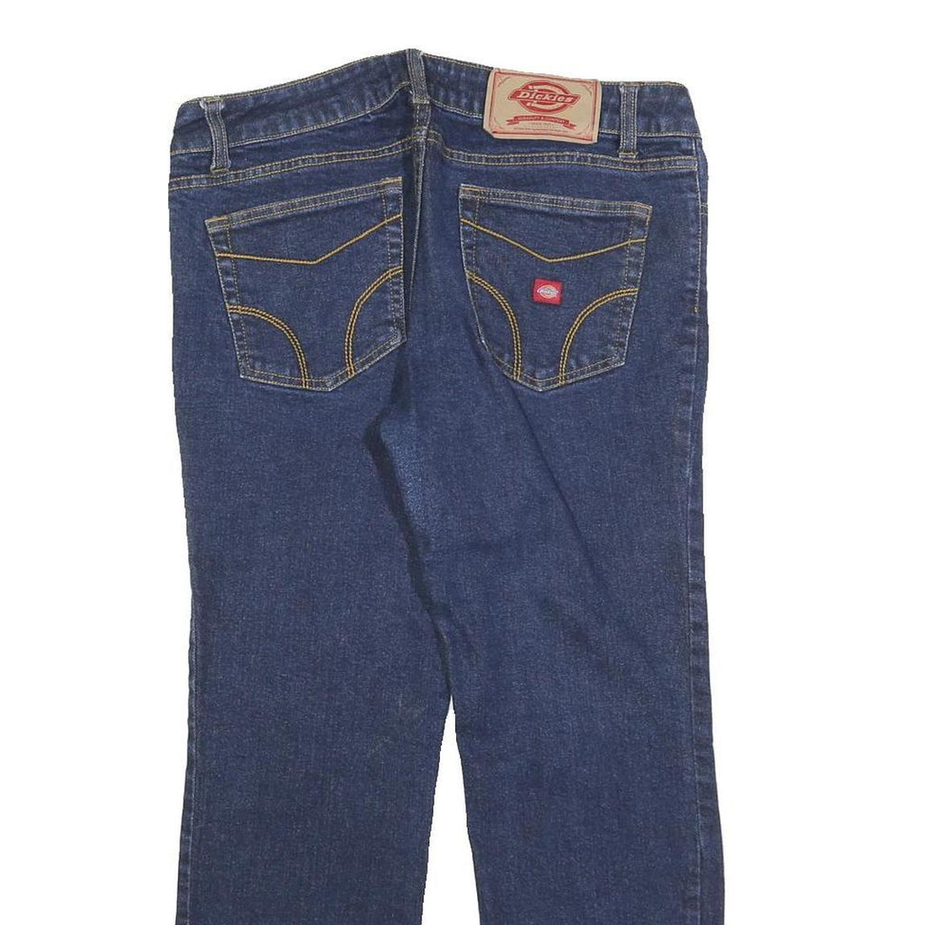 DICKIES Womens Regular Fit Denim Blue Jeans W32 L27 Zip Closure Classic Comfort